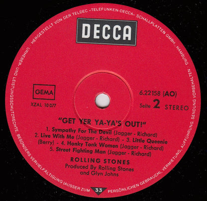 The Rolling Stones : Get Yer Ya-Ya's Out! - The Rolling Stones In Concert (LP, Album, RE)