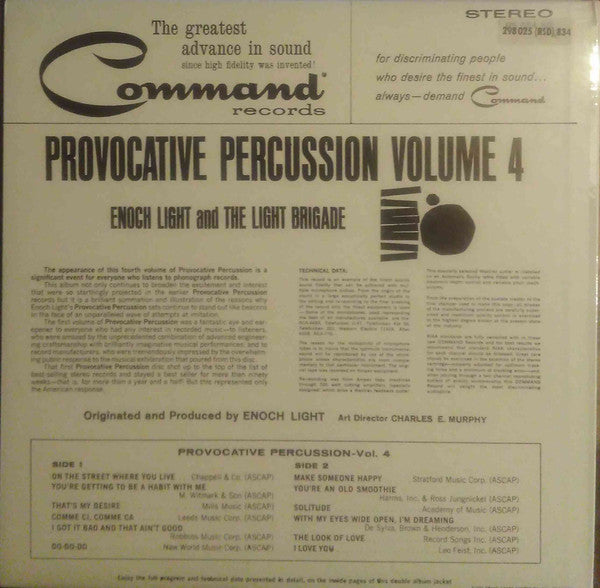 Enoch Light And The Light Brigade : Provocative Percussion Volume 4 (LP, Gat)