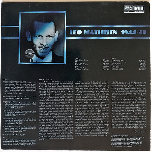 Leo Mathisen : Danish Jazz Vol. 2 - Leo Mathisen 1944-48 (LP, Mono)