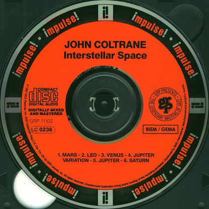 John Coltrane : Interstellar Space (CD, Album, RE)