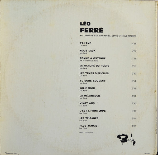 Léo Ferré : Léo Ferré Chante En Multiphonie-Stéréo (LP, Comp, Gat)