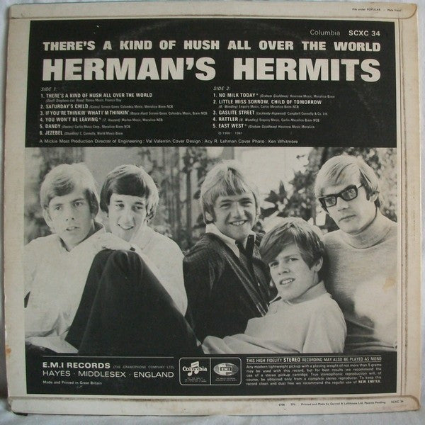 Herman's Hermits : There's A Kind Of Hush All Over The World (LP, Album)