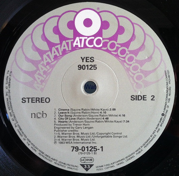 Yes : 90125 (LP, Album)