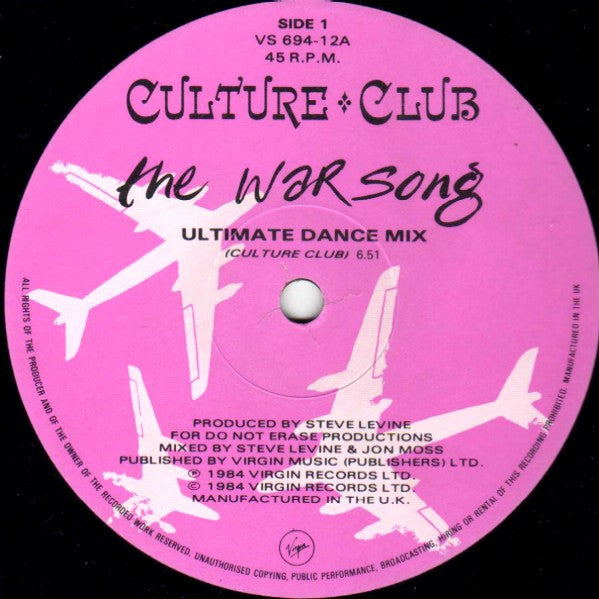 Culture Club : The War Song (Ultimate Dance Mix) (12", Ltd, Pos)