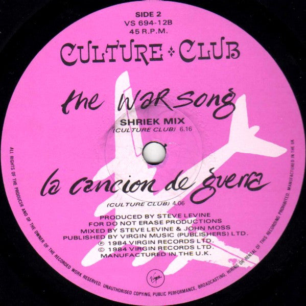 Culture Club : The War Song (Ultimate Dance Mix) (12", Ltd, Pos)