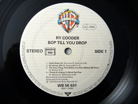 Ry Cooder : Bop Till You Drop (LP, Album)