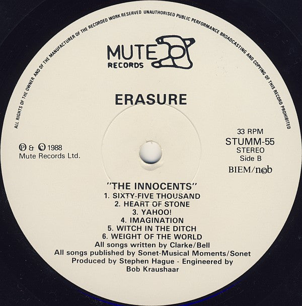 Erasure : The Innocents (LP, Album)