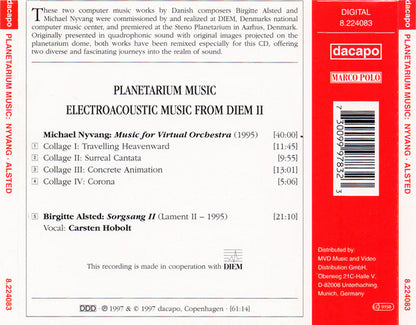 Michael Nyvang / Birgitte Alsted : Planetarium Music - Electroacoustic Music From DIEM II (CD)