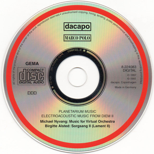 Michael Nyvang / Birgitte Alsted : Planetarium Music - Electroacoustic Music From DIEM II (CD)