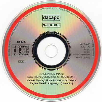 Michael Nyvang / Birgitte Alsted : Planetarium Music - Electroacoustic Music From DIEM II (CD)
