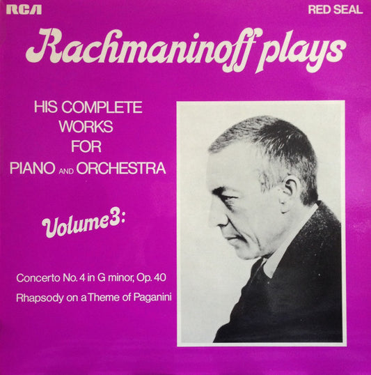 Sergei Rachmaninoff, Eugene Ormandy, Leopold Stokowski, The Philadelphia Orchestra : Rachmaninoff Plays His Complete Works For Piano And Orchestra - Volume 3 (LP, Comp)