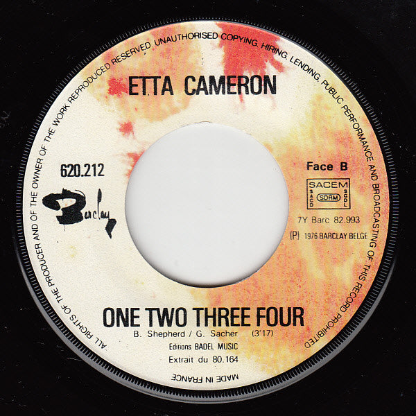 Etta Cameron : To Die Of Love  (7", Single)