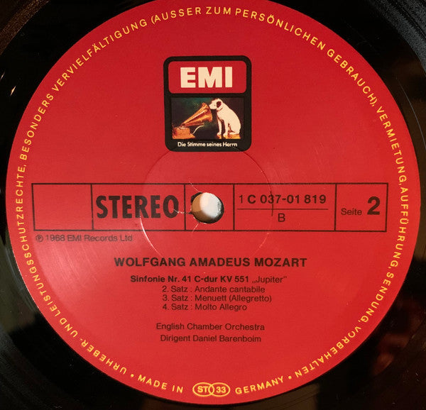 Wolfgang Amadeus Mozart, English Chamber Orchestra, Daniel Barenboim : Sinfonien Nr. 40 und 41 Jupiter (LP, Comp)