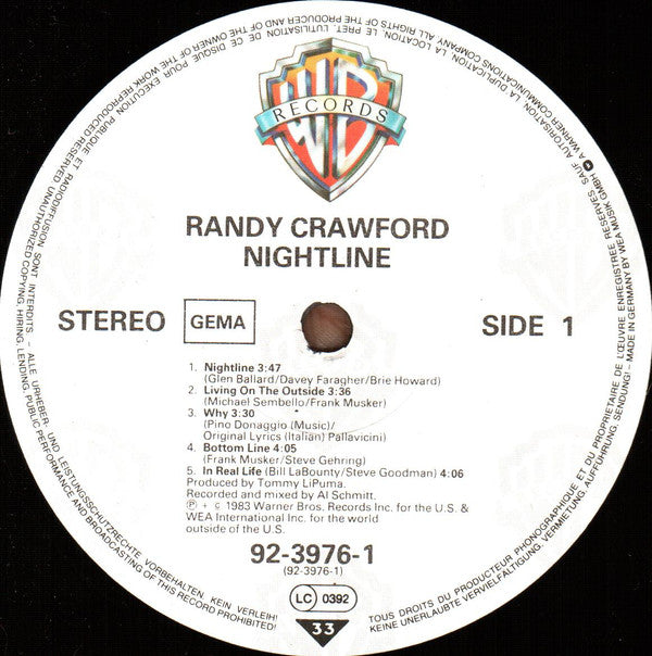 Randy Crawford : Nightline (LP, Album)