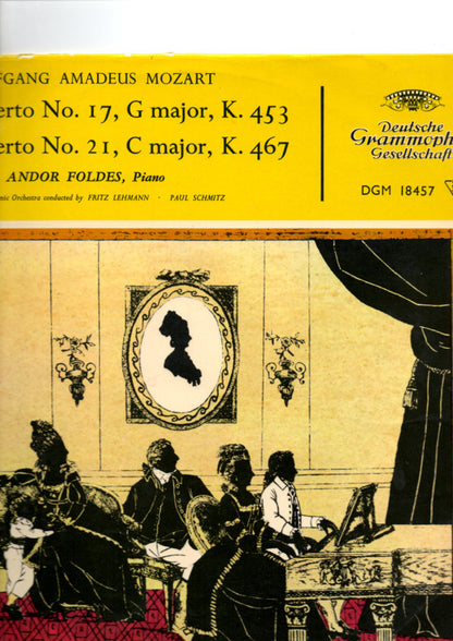 Wolfgang Amadeus Mozart, Andor Foldes, Berliner Philharmoniker, Fritz Lehmann, Paul Schmitz : Mozart - Piano Concerto No. 17 In G Major, K. 453, Piano Concerto No. 21 In C Major, K. 467 (LP, Album)