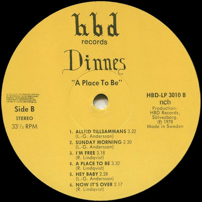 Dinnes : A Place To Be (LP)