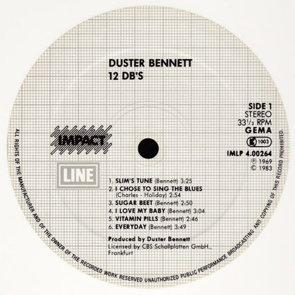 Duster Bennett : 12 DB's (LP, Album, RE, Whi)