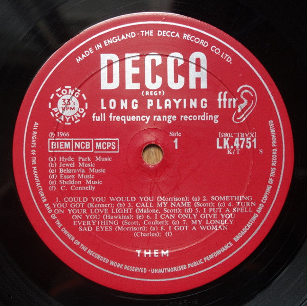 Them (3) : Again (LP, Album, Mono)