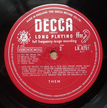 Them (3) : Again (LP, Album, Mono)