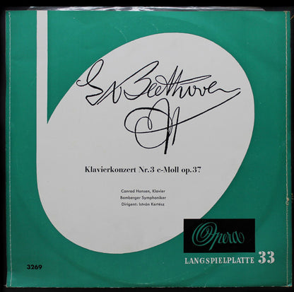 Ludwig van Beethoven, Conrad Hansen, Bamberger Symphoniker, István Kertész : Klavierkonzert Nr. 3 C-Moll Op. 37 (10", Mono, Club)