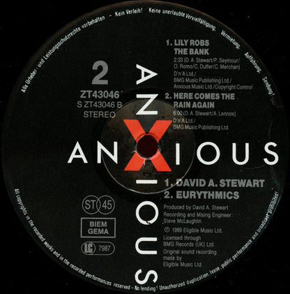 David A. Stewart Featuring Candy Dulfer : Lily Was Here (12", Maxi)