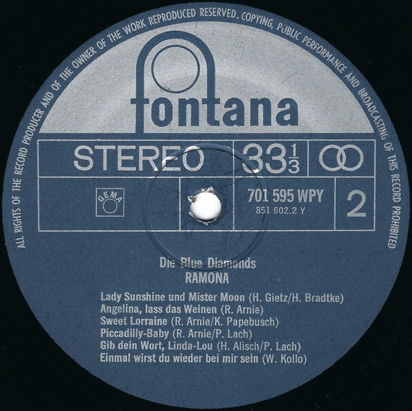 The Blue Diamonds : Ramona (LP, Comp)