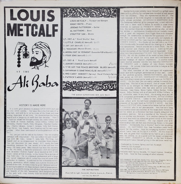 Louis Metcalf : At The Ali Baba (LP, Album)