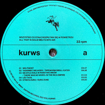 The Kurws : Wszystko Co Stałe Rozpływa Się W Powietrzu / All That Is Solid Melts Into Air (LP, Album)