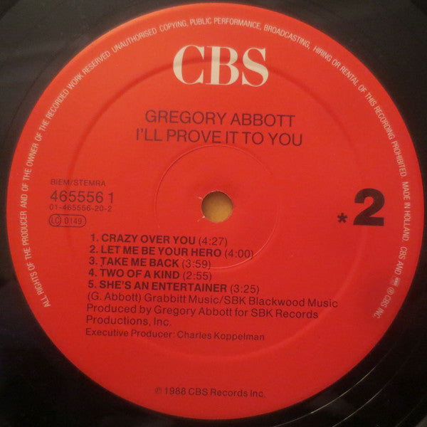 Gregory Abbott : I'll Prove It To You (LP, Album)