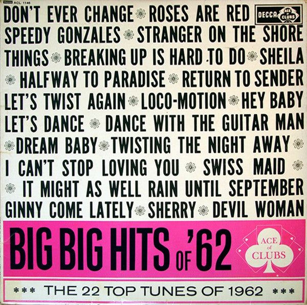 Brian Poole & The Tremeloes : Big Big Hits Of '62 (LP, Album, Mono)