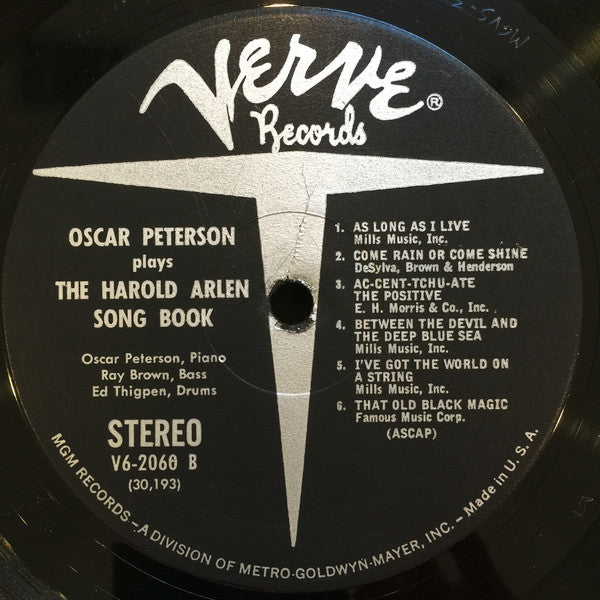 Oscar Peterson : Plays The Harold Arlen Song Book (LP, Album)