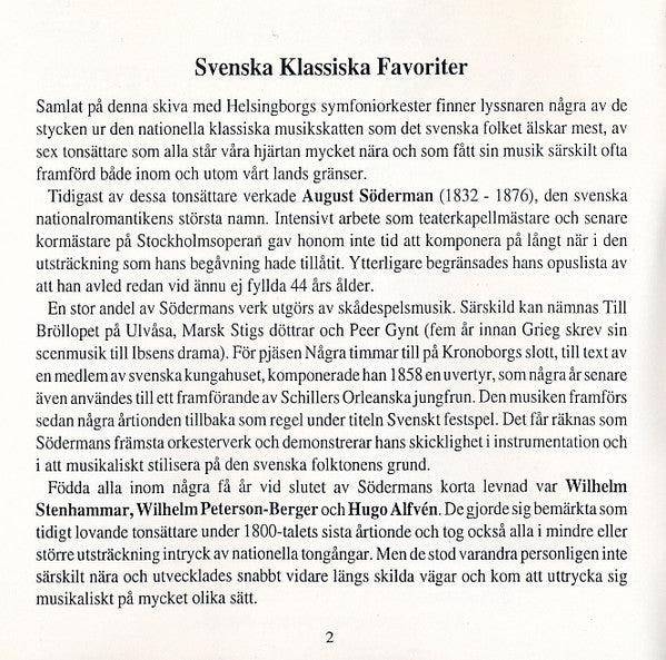 Helsingborgs Symfoniorkester / Okko Kamu : Pastoralsvit · Frösöblomster · Midsommarvaka m.fl. (CD, Album)