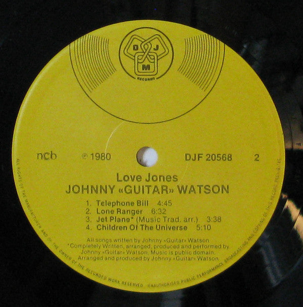 Johnny Guitar Watson : Love Jones (LP, Album)