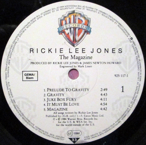 Rickie Lee Jones : The Magazine (LP, Album)