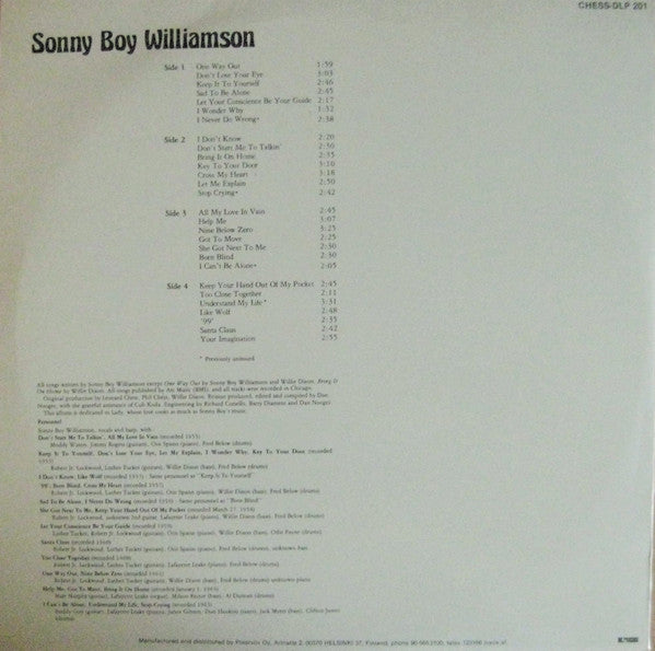 Sonny Boy Williamson (2) : Sonny Boy Williamson (2xLP, Comp)