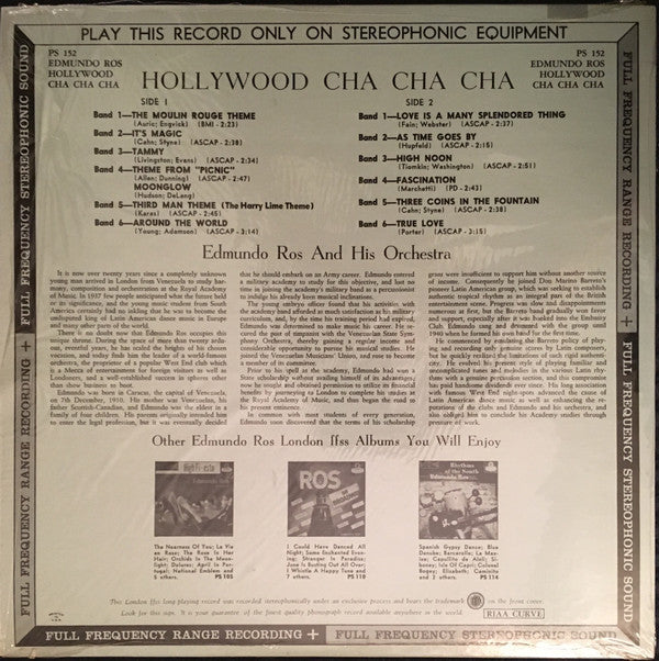 Edmundo Ros & His Orchestra : Hollywood Cha Cha Cha (LP, Album)