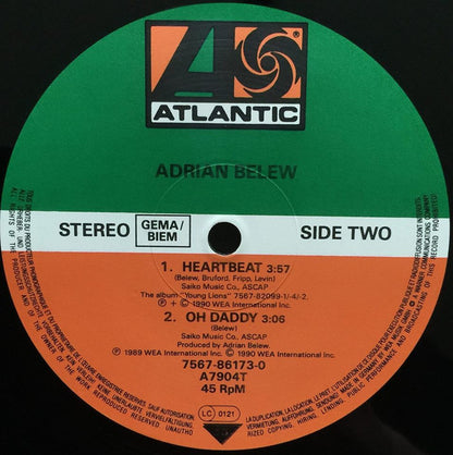 Adrian Belew Featuring David Bowie : Pretty Pink Rose (12")