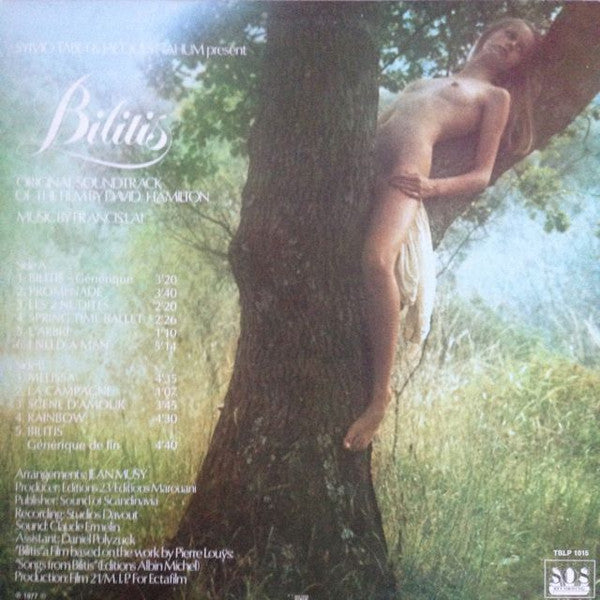 Francis Lai : Bilitis (Original Soundtrack Of The Film By David Hamilton) (LP, Album)