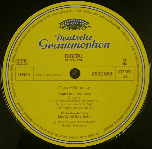 Claude Debussy - Daniel Barenboim, Orchestre De Paris : Images • Prélude À L'après-Midi D'un Faune (LP, Album)