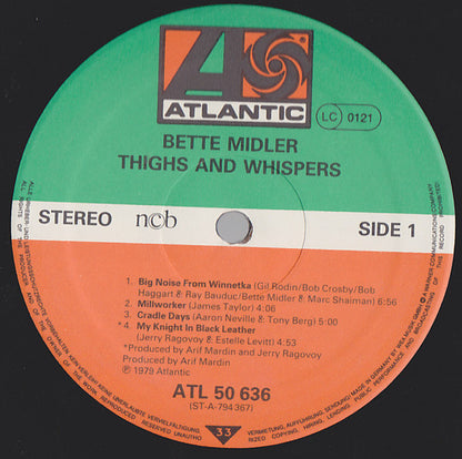 Bette Midler : Thighs And Whispers (LP, Album)