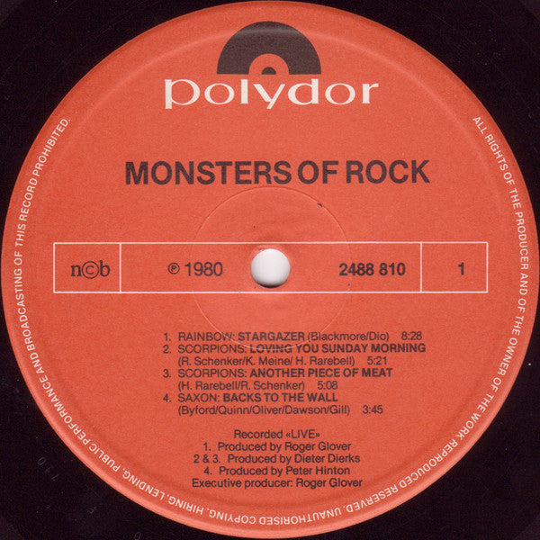 Various : Monsters Of Rock (LP)