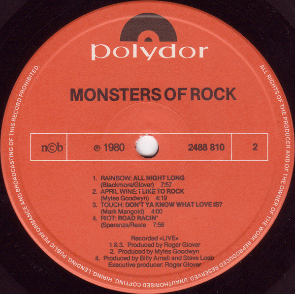 Various : Monsters Of Rock (LP)