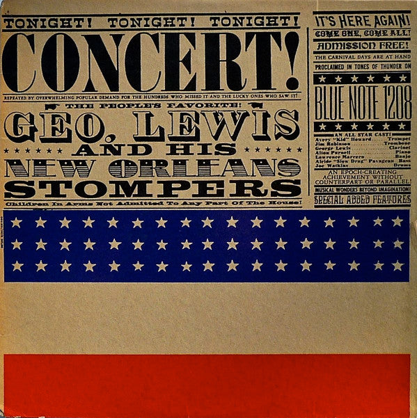 George Lewis And His New Orleans Stompers : Concert! (LP, Mono, Pla)