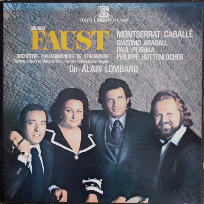 Charles Gounod, Montserrat Caballé, Giacomo Aragall, Paul Plishka, Philippe Huttenlocher, Chœur de L'Opéra National Du Rhin Dir. Günter Wagner, Orchestre Philharmonique De Strasbourg Dir. Alain Lombard : Faust (4xLP, Album + Box)