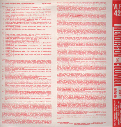 Fletcher Henderson And His Orchestra : 1926 - 1930 New York Columbia Sessions In Chronological Order (LP, Comp, Mono)