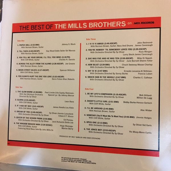 The Mills Brothers : The Best Of The Mills Brothers (2xLP, Comp, RE)