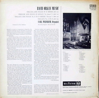 Carl Weinrich : Bach Organ Music (LP)