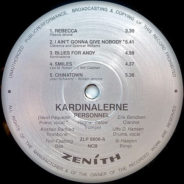 Kardinalerne Featuring David Paquette (2) : Kardinalerne Featuring David Paquette (USA) (LP)