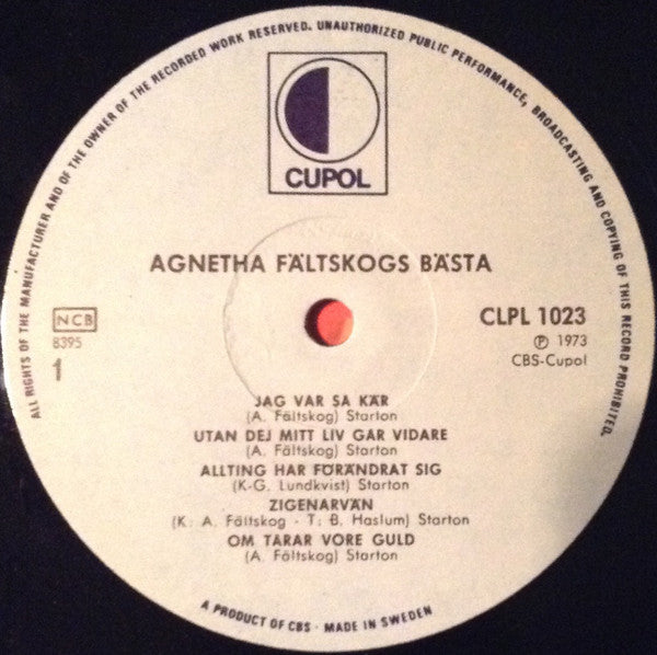 Agnetha Fältskog : Agnetha Fältskogs Bästa (LP, Comp, RE)
