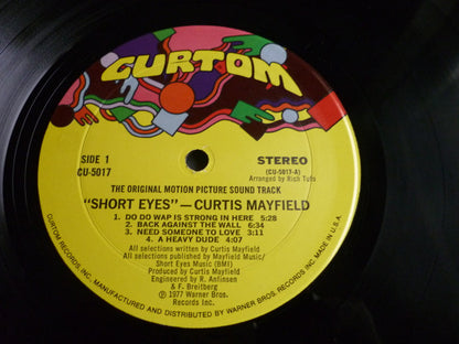 Curtis Mayfield : Short Eyes - The Original Picture Soundtrack (LP, Album, Mon)